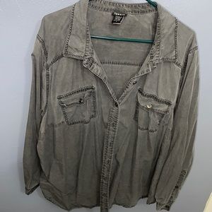 Torrid light denim gray cardigan 4x